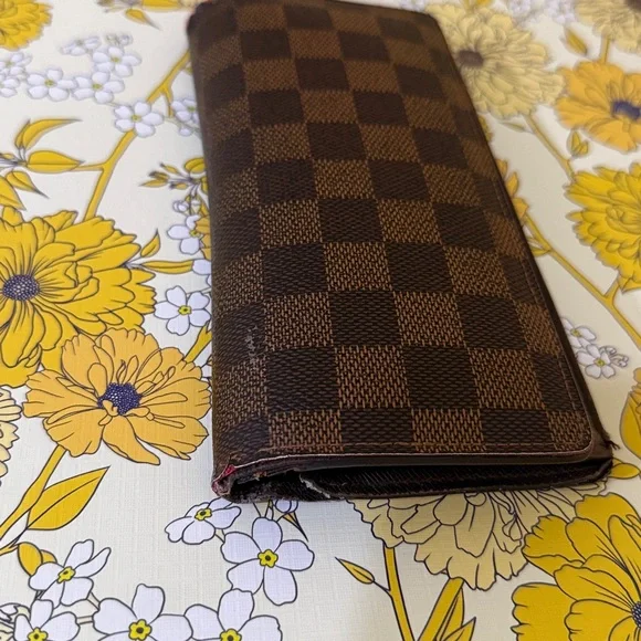 Louis Vuitton PROJECT Brown Checkered Custom Wallet with initial KY Authentic - Picture 15 of 16